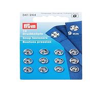 Prym Snap Fasteners, Metal, Silver, 9 mm