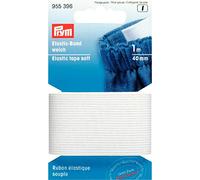 Prym - Soft White (40 mm, 1 m) Cinta elástica - 1 unidad
