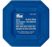 Prym Straight Pins, Acero, Silver, 30 x 0,60mm