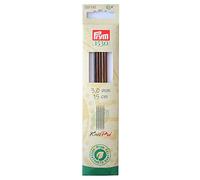 Prym Strumpfstricknadeln Natural Farbig 15 cm 3,00 mm Agujas de Tejer, Madera, Multicolor, 3,0 mm