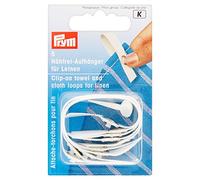 Prym Toalla con Clip Y Trabillas De Tela para Lino 5 Piezas, Blanco