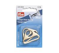 Prym Triangel-Ringe mit Steg 30 mm New Gold Anillos Triangulares, Aleación de cinc