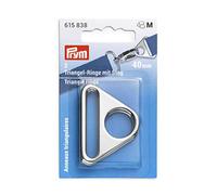 Prym Triangel-Ringe mit Steg 40 mm silberfarbig Anillos Triangulares, Aleación de cinc, Plateado, Zinc