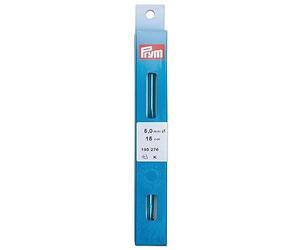 Prym Tunesische Häkelnadeln doppelseitig 15 cm 5,00 mm Aguja de Ganchillo tunecino, Aluminio, Turquesa, 5,0 mm