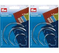Prym Upholsterer's Needles, Silver, No. 2,4,5 (Paquete de 2)