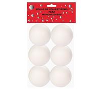 Pryse- Pack de 6 Bolas de poliestireno, 50 mm (5080005)