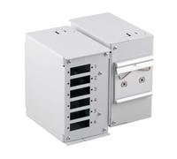Przełącznica na szynę DIN na 6 lub 12 adapterów, bez panelu