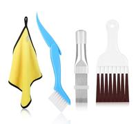 PRZRAO 3 Peine Radiadores con 1 Paño, Peine Aire Acondicionado, Peine Limpieza de Secadora, Cepillo Limpieza de Aletas de Aire condicionado, Aire Refrigerador Aleta Cepillo Limpiador