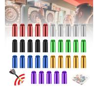 PRZRAO 35 Protectores de Vuelo de Dardos, Correctores de Alas de Dardos Fijos Aluminio, Ligeros Aleación Dardos, Accesorios Profesionales de Competición para Vuelo de Dardos, Farbig