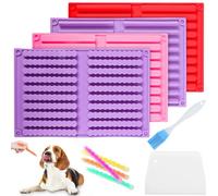 PRZRAO 4 Piezas Molde Silicona Horno 4 Formas Moldes para Galletas Libre de BPA Reutilizable Moldes de Silicona para Hacer Snacks para Perros Chocolates y Galletas