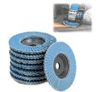 PRZRAO 8 Piezas Discos Radial Pequeña 76 mm x 10 mm Grano 40/60/80/120 Juego de Mezcla Lijado Eficiente Discos de Lijado Discos de Láminas Disco Dentado para Amoladora Angular