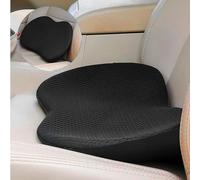PRZRAO Cojin Lumbar para Coche, Cojin Cuña Asiento Coche, Cojin para Coche Conductor, Cojin Asiento Coche, Cojines de Espuma de Memoria para Automóvil, Cojines en Forma de Cuña Auto,Cojin Lumbar Coche