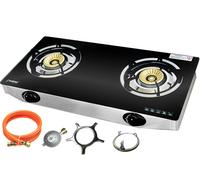PS-2 Cocina de Gas 2 Fuegos 8Kw Cristal Propano Estufa de Camping Con Fusible