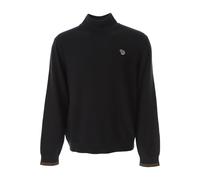 PS By Paul Smith - Suéter de Cuello Alto con Cebra - Knitwear - Hombre - Negro - S -