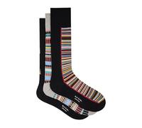 PS Paul Smith - Paquete de tres calcetines para hombre, diseño de rayas, multicolor, talla única, Varios colores, talla única