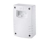 PS-TECH Interruptor crepuscular Exterior protección IP54 con Temporizador 1-9 Horas para Montaje en Pared con Ajuste de Intensidad de luz 3-500 Lux