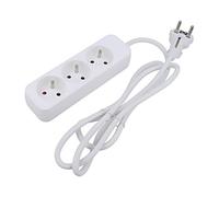 PS0-03E-0300-W Cable de extensión 3x1,5mm2 Hembras: 3 Goma Blanca 3m 10A...
