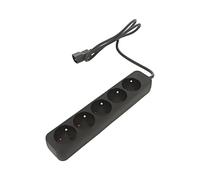 PS0-05E-0100-IEC-BK Cable de extensión 3x1mm2 Hembras: 5 Goma Negro 1m 10A LA