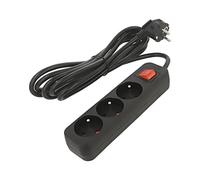 PS1-03E-0300-BK Cable de extensión 3x1,5mm2 Hembras: 3 Goma Negro 3m 10A LANB