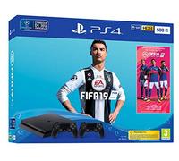 PS4 500 Go F - noir avec FIFA 19 - Edition Standard et 2nd DualShock 4 + PS Plus Voucher 14 Jours [Importación francesa]