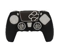 FRTEC - Protector de Silicona negro + Grips + Pegatina Touchpad Dual Sense, para mando Playstation 5 (PlayStation 5)