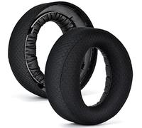 PS5,Funda de repuesto para almohadillas de repuesto compatible con auriculares inalámbricos Sony PS5, espuma más suave, espuma de alta densidad con cancelación de ruido (tela transpirable negra)