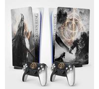 PS5 Sticker Círculo de Elden, Pegatina Playstation 5, Consola y Mando, Digital Edición Estándar, Skin MALENIA (2 Mandos)
