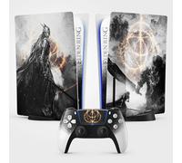 PS5 Sticker Círculo de Elden, Pegatina Playstation 5, Consola y Mando, Disco Edición Estándar, Skin MALENIA (1 Mando)