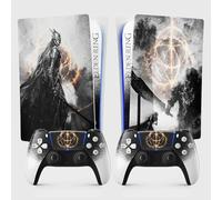 PS5 Sticker Círculo de Elden, Pegatina Playstation 5, Consola y Mando, Disco Edición Estándar, Skin MALENIA (2 Mandos)