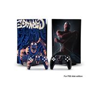 PS5dg-0018 - Adhesivo de vinilo de Capitán América, Iron Man y Venom para consola PS5 Disk Edition y dos mandos
