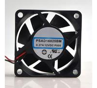 PSAD16025BM 60mm Cooling Fan DC12V 0.27A 2-Wire 2-Pin Positive Negative Direct Start Power Supply Fan
