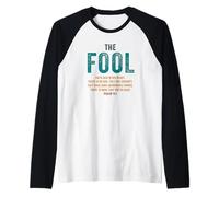 Psalm 14:1 The Fool Hath Said There is No God - Evangelism Camiseta Manga Raglan