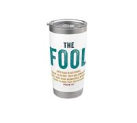 Psalm 14:1 The Fool Hath Said There is No God - Evangelism Vaso térmico de acero inoxidable de doble pared