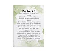 Psalm 23 Bible Verse Wall Art Christian Inspirational Poster Canvas Print for Home Decor Living Room Bedroom Painting(Unframed,08x12inch(20x30cm))