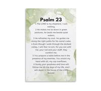 Psalm 23 Christian Wall Art - I Shall Not Want Inspirational Quote Canvas Print, Faith-Based Decor for Living Room & Bedroom(Framed,16X24inch(40X60cm))