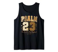 Psalm 23 The Lord Is My Shepherd Stitched Vintage Christian Camiseta sin Mangas