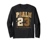 Psalm 23 The Lord Is My Shepherd Stitched Vintage Christian Manga Larga