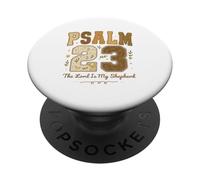 Psalm 23 The Lord Is My Shepherd Stitched Vintage Christian PopSockets PopGrip Adhesivo
