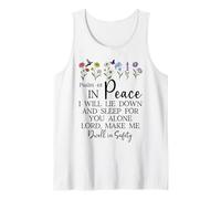 Psalm 4:8 I Will Lie Down and Sleep in Peace God Bible Verse Camiseta sin Mangas