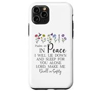 Psalm 4:8 I Will Lie Down and Sleep in Peace God Bible Verse Carcasa para iPhone 11 Pro