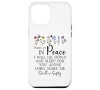 Psalm 4:8 I Will Lie Down and Sleep in Peace God Bible Verse Carcasa para iPhone 12 Pro MAX