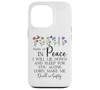 Psalm 4:8 I Will Lie Down and Sleep in Peace God Bible Verse Carcasa para iPhone 13 Pro