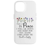 Psalm 4:8 I Will Lie Down and Sleep in Peace God Bible Verse Carcasa para iPhone 14