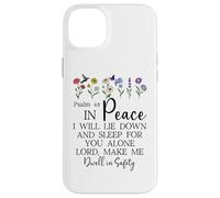 Psalm 4:8 I Will Lie Down and Sleep in Peace God Bible Verse Carcasa para iPhone 14 Plus