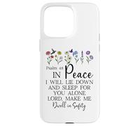 Psalm 4:8 I Will Lie Down and Sleep in Peace God Bible Verse Carcasa para iPhone 15 Pro MAX