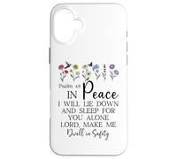Psalm 4:8 I Will Lie Down and Sleep in Peace God Bible Verse Carcasa para iPhone 16 Plus