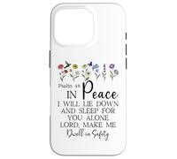 Psalm 4:8 I Will Lie Down and Sleep in Peace God Bible Verse Carcasa para iPhone 16 Pro
