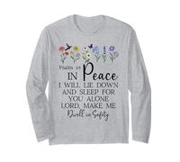 Psalm 4:8 I Will Lie Down and Sleep in Peace God Bible Verse Manga Larga