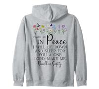 Psalm 4:8 I Will Lie Down and Sleep in Peace God Bible Verse Sudadera con Capucha