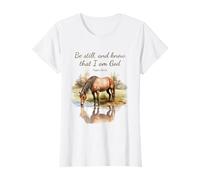 Psalm 46:10 Be Still, and Know That I Am God, Girls Horse Camiseta